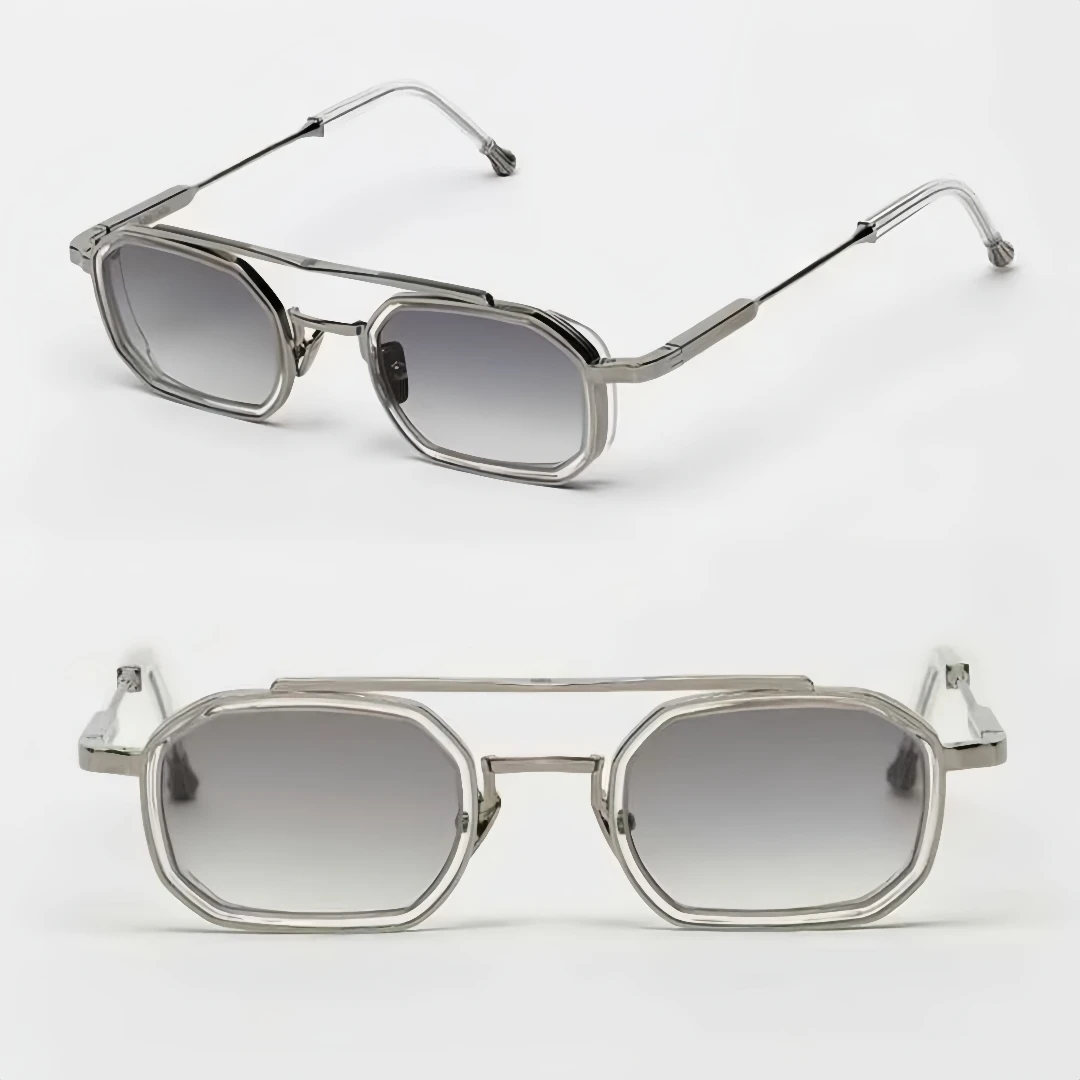 New Heavy Metal Fashion Trend Luxury Vintage John Sunglasses ANTHONY Alloy Acetate Retro Square Double Bridges Unisex A+ Quality
New Heavy Metal Fashion Trend Luxury Vintage John Sunglasses ANTHONY Alloy Acetate Retro Square Double Bridges Unisex A+ Quality