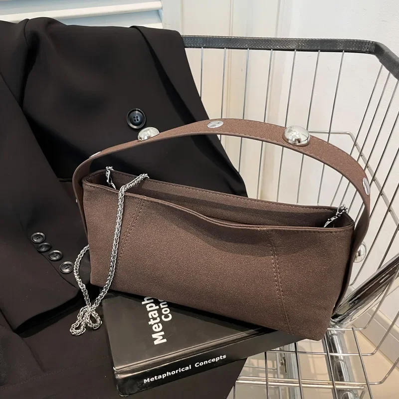 Small Crossbody Bag For Women Retro Suede Shoulder Bag Brand Designer Women Bags Luxury Rivet Satchel Fashion Chain Handbag
Small Crossbody Bag For Women Retro Suede Shoulder Bag Brand Designer Women Bags Luxury Rivet Satchel Fashion Chain Handbag