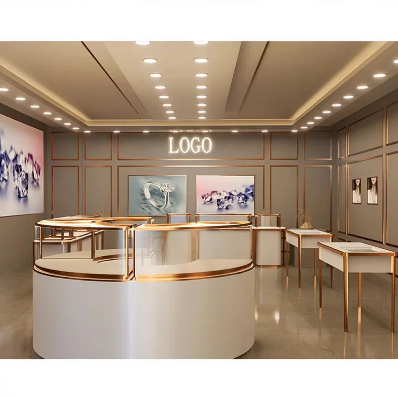 Customize.Modern Gold Jewellery Display Cabinet Showcase LED Light Interior Design of Jewellery Showroom
Customize.Modern Gold Jewellery Display Cabinet Showcase LED Light Interior Design of Jewellery Showroom