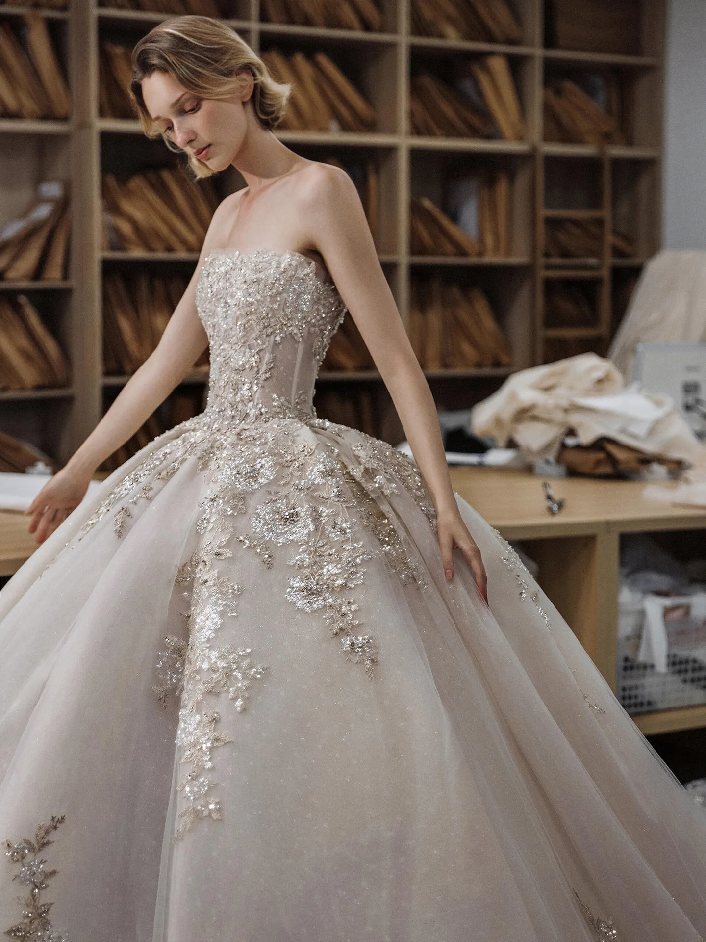 Glitter Wedding Dresses Strapless Wedding Party Dress High-end Wedding Gown Formal Dresses For Wedding Customized 2026
Glitter Wedding Dresses Strapless Wedding Party Dress High-end Wedding Gown Formal Dresses For Wedding Customized 2026
