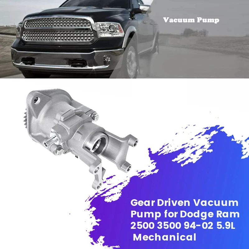 Engine Gear Driven Vacuum Pump 5019734A 904-810 For Dodge Ram 2500 3500 94-02 Cummins 5.9 Diesel R5019734AA 3937193RX Parts
Engine Gear Driven Vacuum Pump 5019734A 904-810 For Dodge Ram 2500 3500 94-02 Cummins 5.9 Diesel R5019734AA 3937193RX Parts