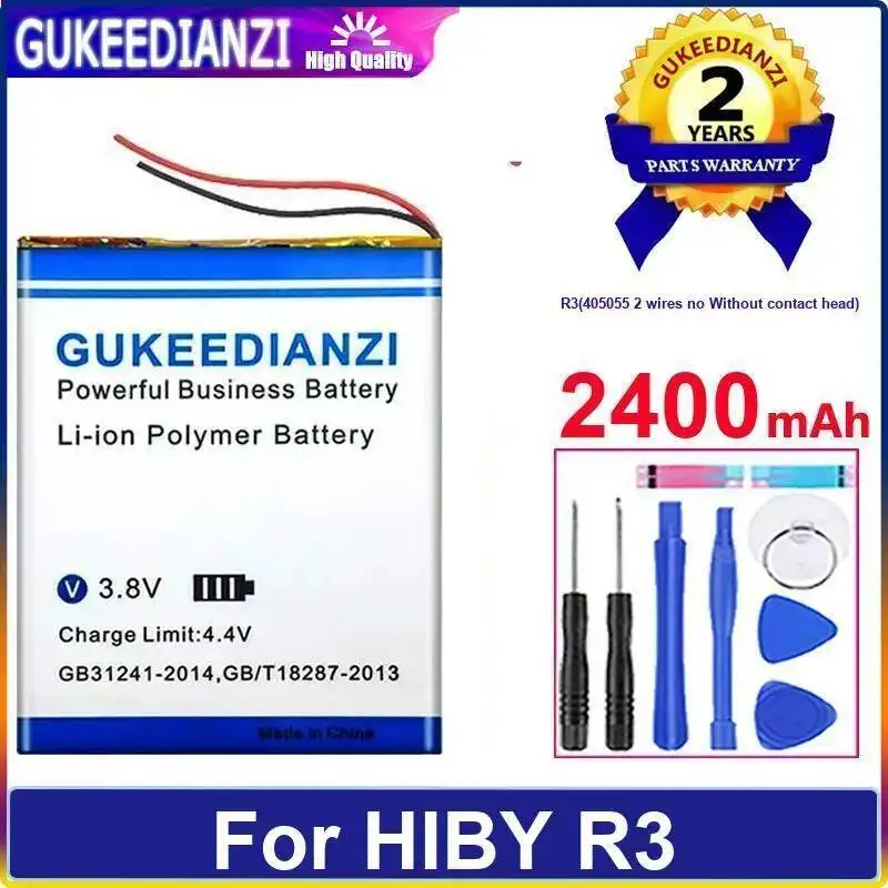 For Hiby R3 Player 405055 2 Wires NO Without Contact Head 2400Mah Fast Charging Portable Music Battery
For Hiby R3 Player 405055 2 Wires NO Without Contact Head 2400Mah Fast Charging Portable Music Battery