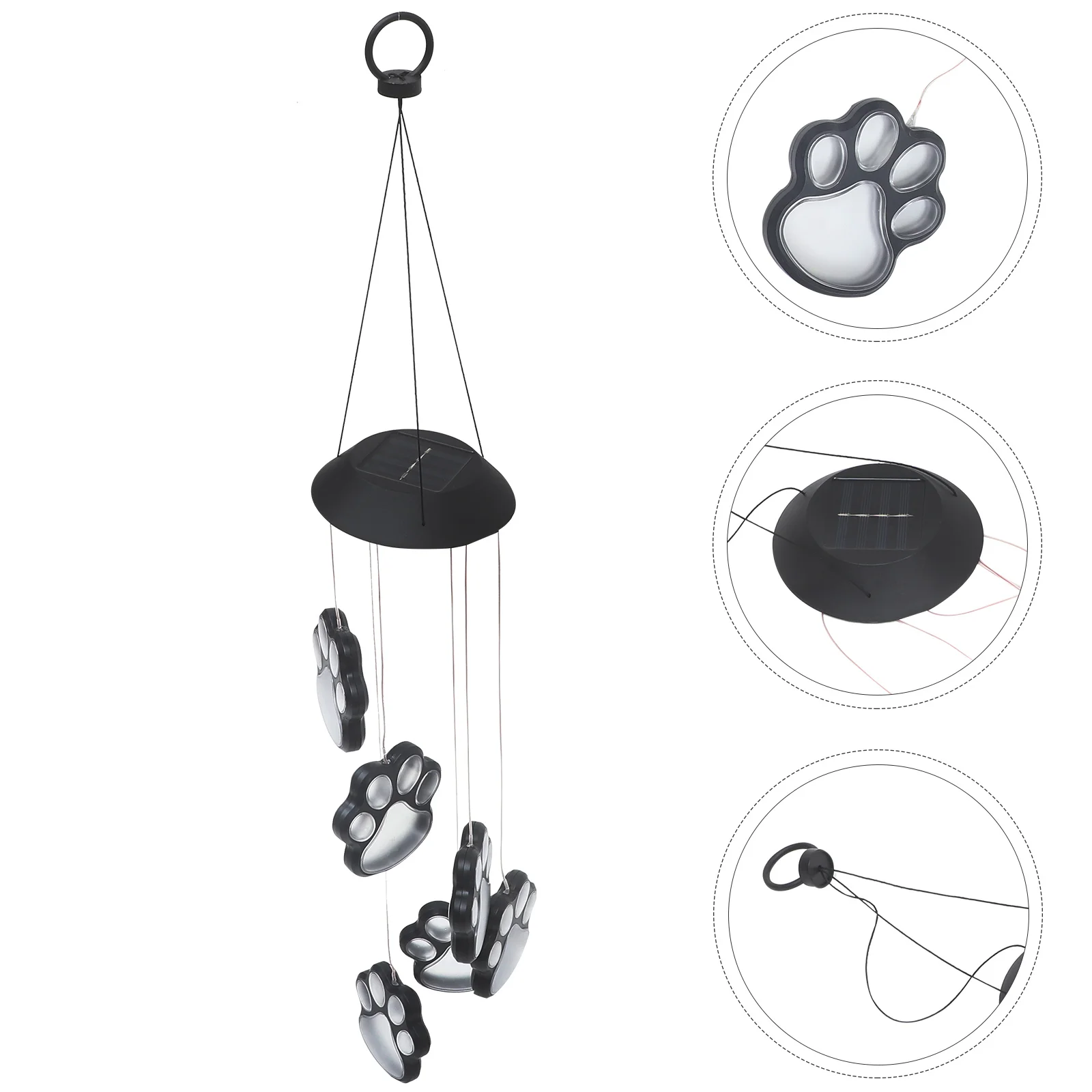 Solar Garden Lights Wind Chime 6 Lamp Heads Black Shell Solar Powered Outdoor Decor Balcony Pathway Gifts
Solar Garden Lights Wind Chime 6 Lamp Heads Black Shell Solar Powered Outdoor Decor Balcony Pathway Gifts