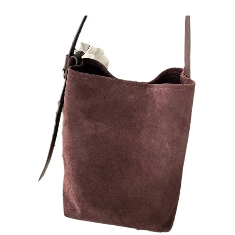 Frosted Cowhide Bucket Bag for Women's Tote Bag Large Capacity Leisure Shoulder Bag Split Leather Women's Purse Wholesale
Frosted Cowhide Bucket Bag for Women's Tote Bag Large Capacity Leisure Shoulder Bag Split Leather Women's Purse Wholesale