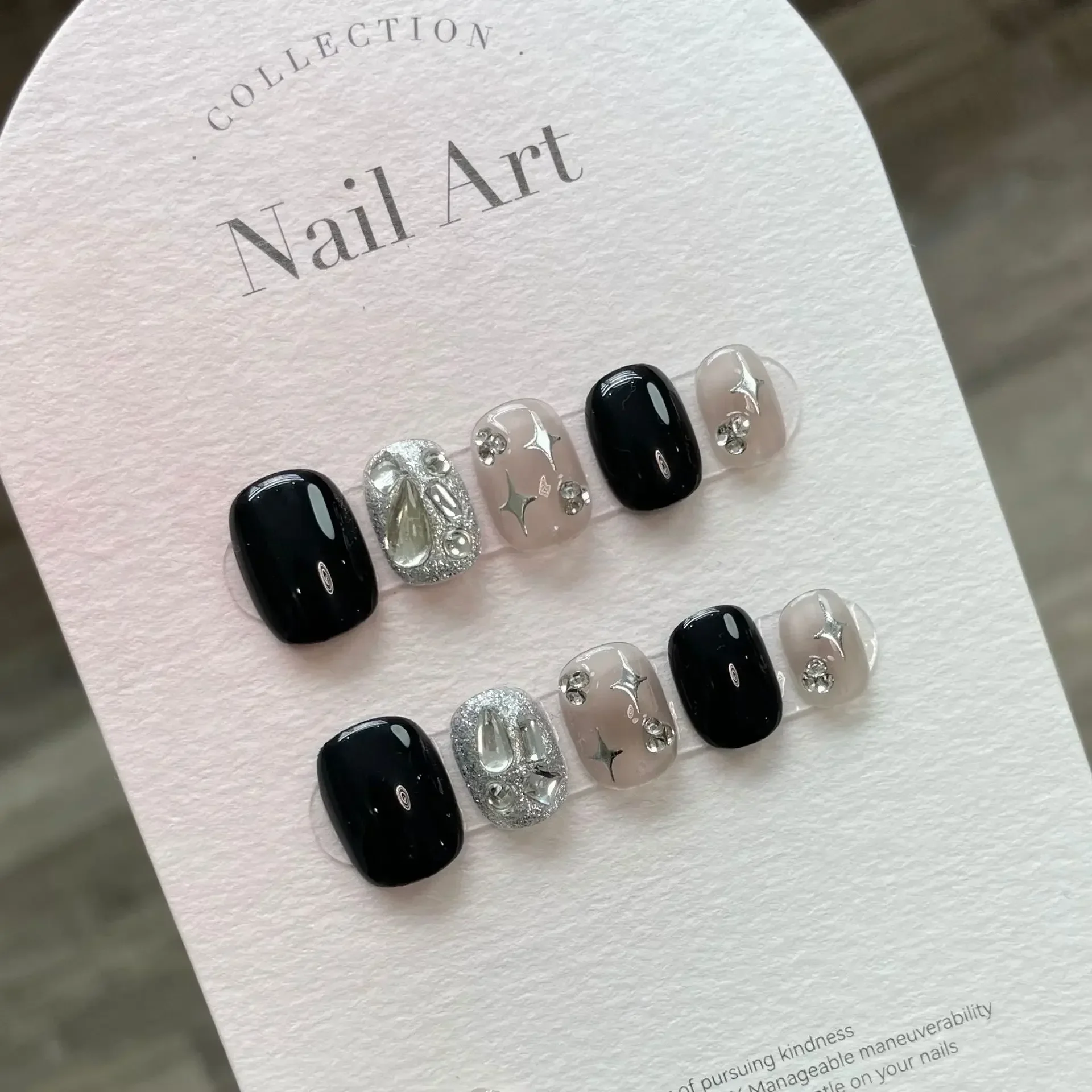 10Pcs Short Handmade Cat Eye Press on Nails Rose Ballet Wearable Rhinestones False Nails Glitter Decoration Manicure Nail Tips
10Pcs Short Handmade Cat Eye Press on Nails Rose Ballet Wearable Rhinestones False Nails Glitter Decoration Manicure Nail Tips