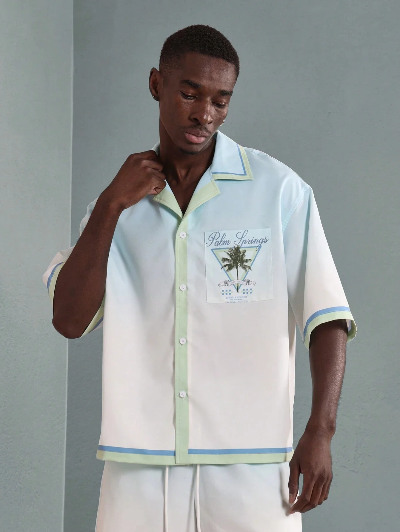 Casual Two-Piece Set Short Sleeve Button Down Shirt And Shorts Vacation Beach Wear Preppy Loungewear
Casual Two-Piece Set Short Sleeve Button Down Shirt And Shorts Vacation Beach Wear Preppy Loungewear