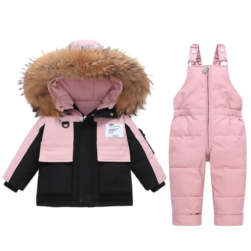 Russian Winter Suit for Girls Warm Children Winter Boys Duck Down Jacket Overalls Coat Jumpsuit 2 Pcs Clothing Set Kids Snowsuit
Russian Winter Suit for Girls Warm Children Winter Boys Duck Down Jacket Overalls Coat Jumpsuit 2 Pcs Clothing Set Kids Snowsuit