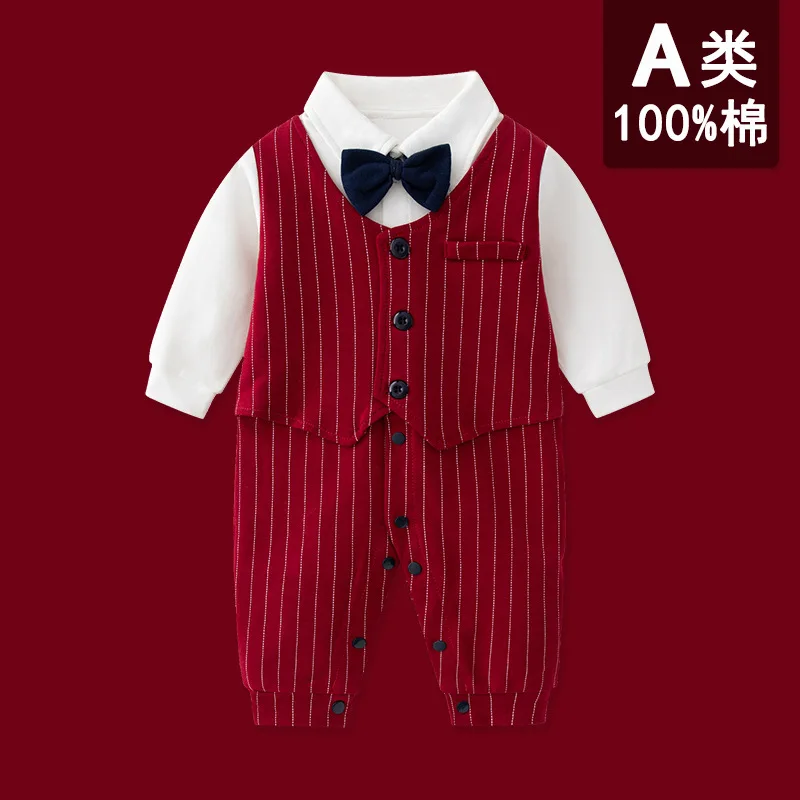 Spring Toddler Girl Bodysuit Pure Cotton Turn Down Collar Newborn Boy Jumpsuits Bow Striped Little Boy Rompers Birthday Overalls
Spring Toddler Girl Bodysuit Pure Cotton Turn Down Collar Newborn Boy Jumpsuits Bow Striped Little Boy Rompers Birthday Overalls