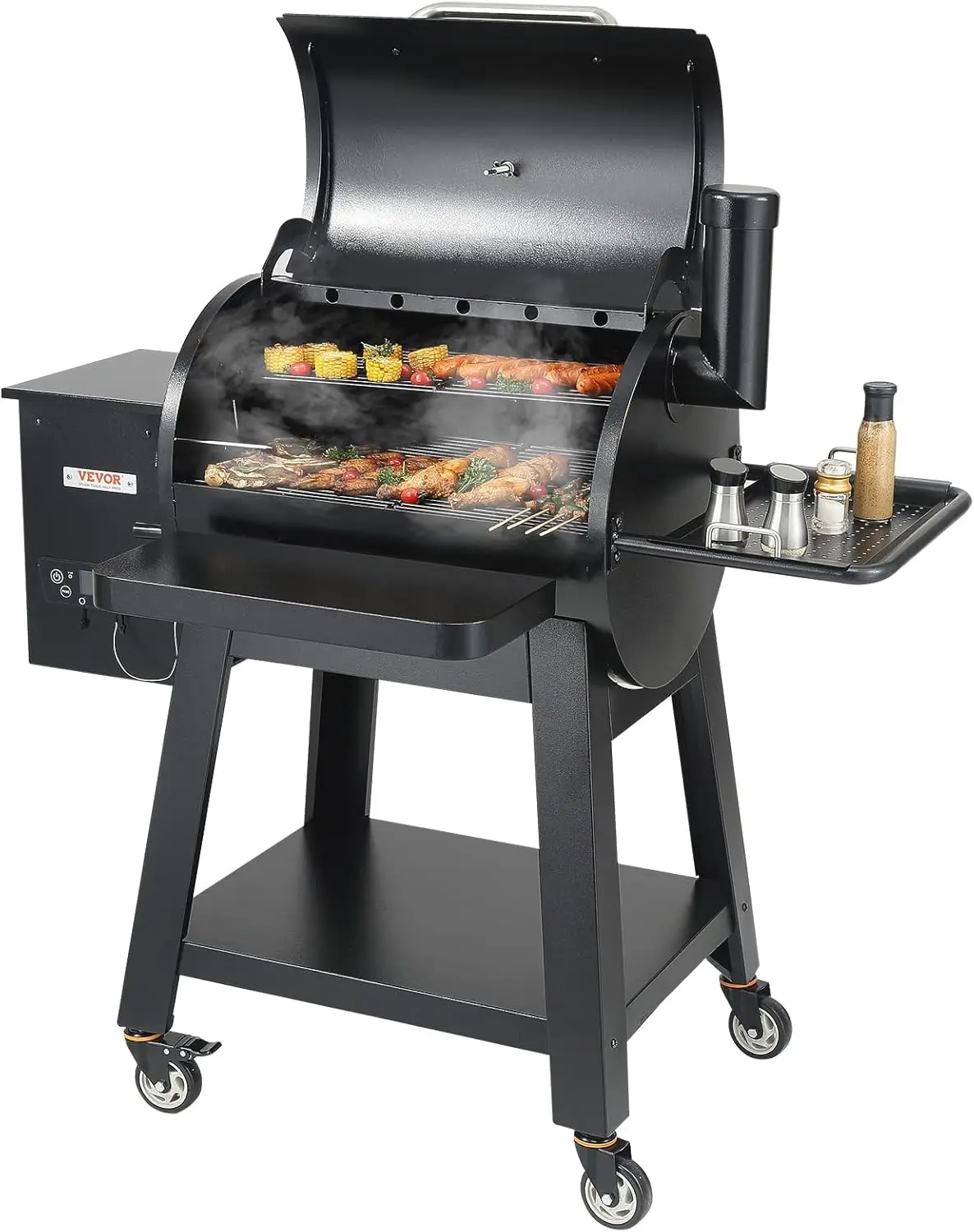Smoker Grill, Portable Wood Pellet Grill with Cart, 8 IN 1 BBQ Grill with PID Temperature Control for Outdoor Cooking, Barbecue
Smoker Grill, Portable Wood Pellet Grill with Cart, 8 IN 1 BBQ Grill with PID Temperature Control for Outdoor Cooking, Barbecue