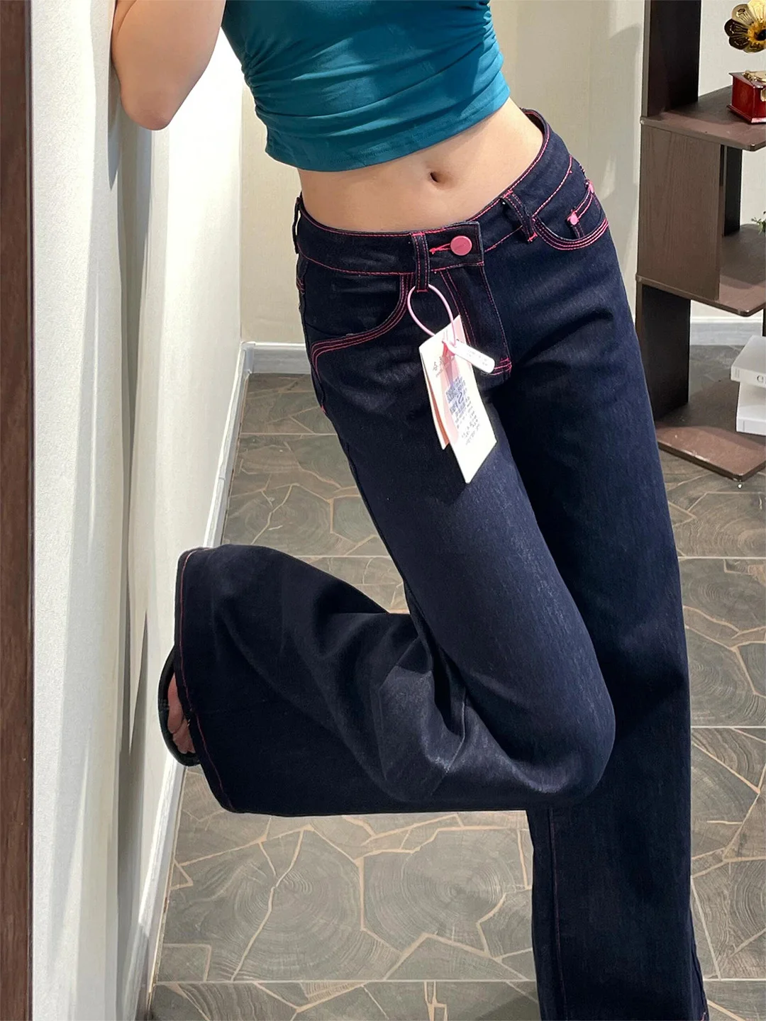 Low Waist Straight Leg Thin Jeans High Waist Slim Fit American Style Summer New Style for Young Women Straight Cut Denim Pants
Low Waist Straight Leg Thin Jeans High Waist Slim Fit American Style Summer New Style for Young Women Straight Cut Denim Pants