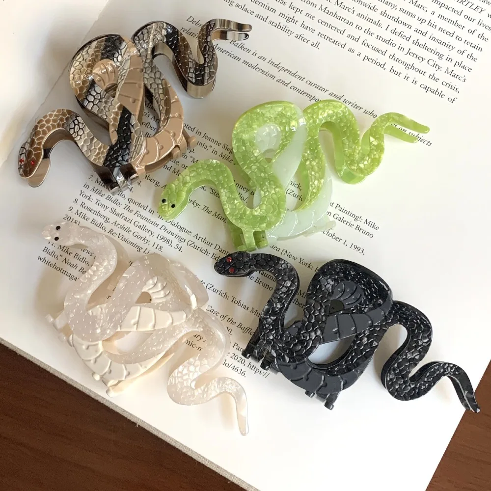 Personality Vintage Snake Hair Claw Acetic Acid Elegant Snake Hair Clip French Retro Acetate Crab Clip Hair Styling Accessory
Personality Vintage Snake Hair Claw Acetic Acid Elegant Snake Hair Clip French Retro Acetate Crab Clip Hair Styling Accessory
