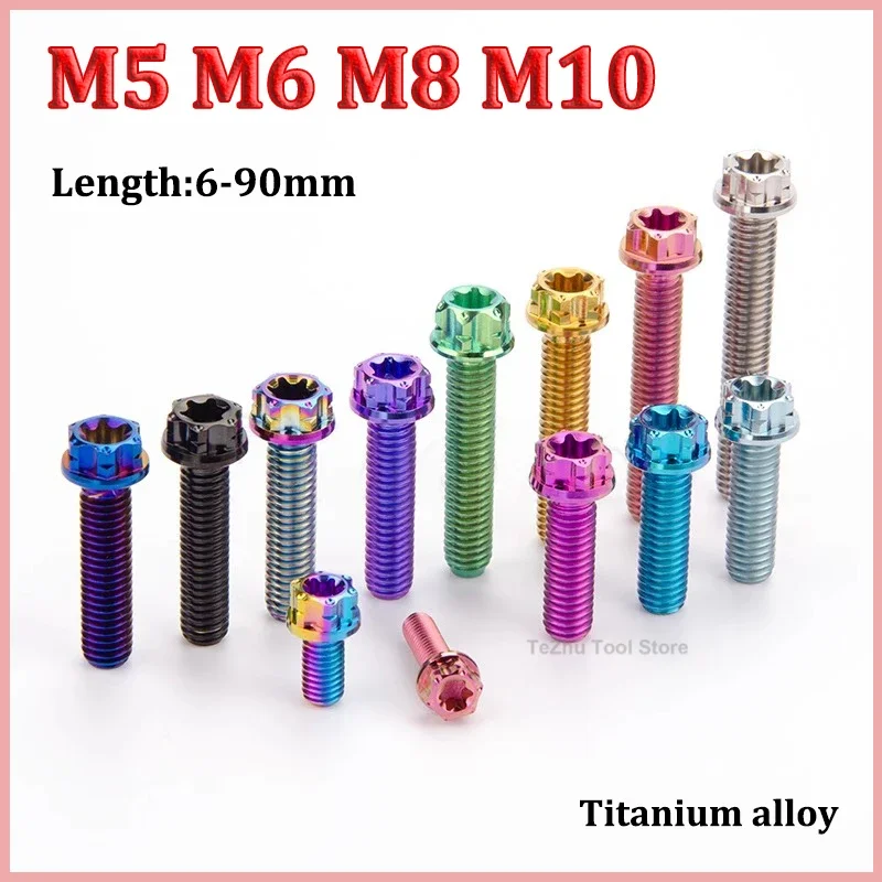 1pcs Titanium Ti Bolts Torx Head Flange Screw M5 M6 M8 M10 x 6/10/15/20/25/30/35/40/45/50/55/60/65/70/90mm For Bike Motorcycle
1pcs Titanium Ti Bolts Torx Head Flange Screw M5 M6 M8 M10 x 6/10/15/20/25/30/35/40/45/50/55/60/65/70/90mm For Bike Motorcycle