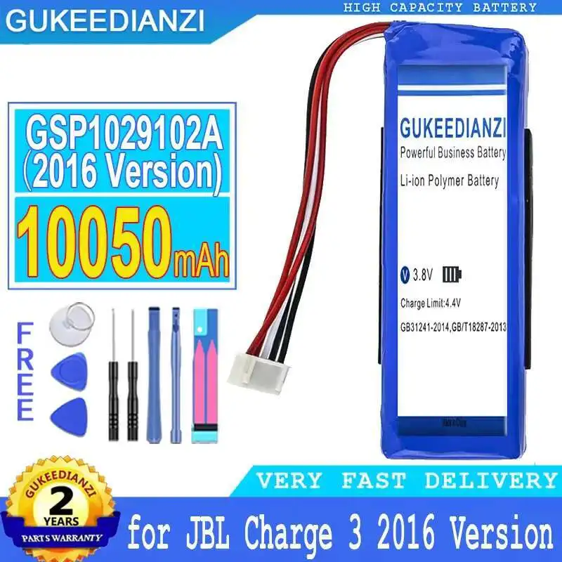 Батарея динамика, надежная замена для Jbl Charge 3 2016, версия GSP1029102A, долговечная, 10050 мАч
Батарея динамика, надежная замена для Jbl Charge 3 2016, версия GSP1029102A, долговечная, 10050 мАч