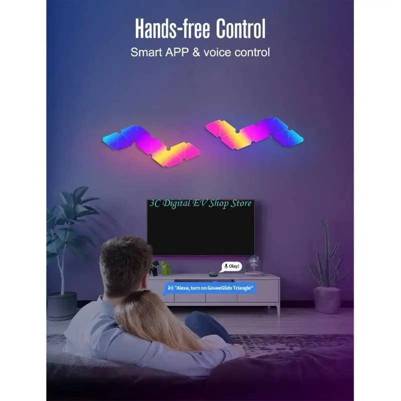 E74D 3/6/10Pc LED Hexagonal Light Wifi Gaming Ambient Light App Control Wall Lamp
E74D 3/6/10Pc LED Hexagonal Light Wifi Gaming Ambient Light App Control Wall Lamp