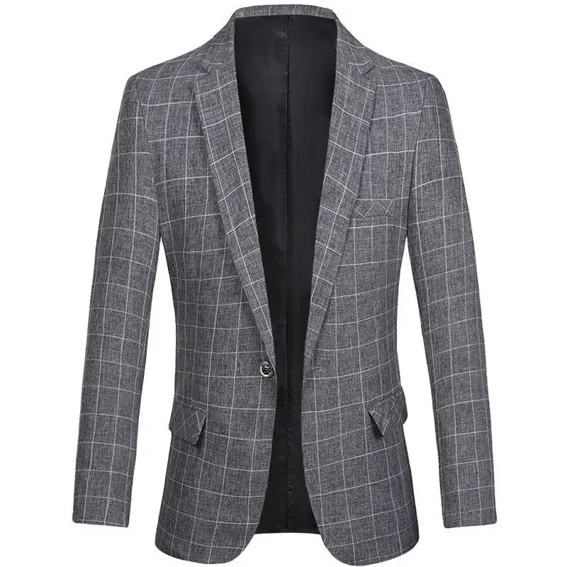 Весенне-осенняя клетчатая куртка для мужчин, повседневная одежда, одиночные модели, красивые мужские костюмы и блейзеры, модные пальто в корейском стиле
Весенне-осенняя клетчатая куртка для мужчин, повседневная одежда, одиночные модели, красивые мужские костюмы и блейзеры, модные пальто в корейском стиле