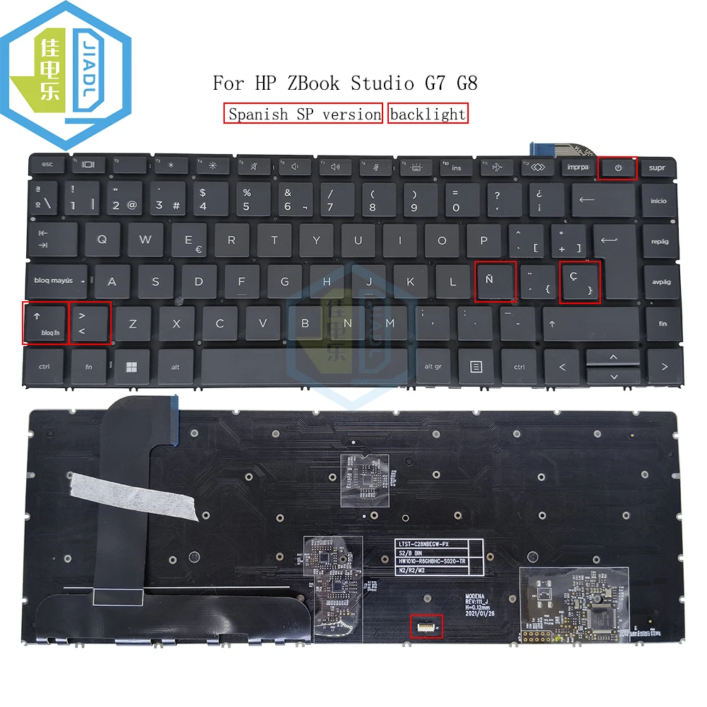 New SP Spain backlit keyboard For HP ZBook Studio G7 Studio G8 Firefly 15 G8 M14606-00 PK132YM1D34 SG-A7130-2SA SN19MCB4E
New SP Spain backlit keyboard For HP ZBook Studio G7 Studio G8 Firefly 15 G8 M14606-00 PK132YM1D34 SG-A7130-2SA SN19MCB4E