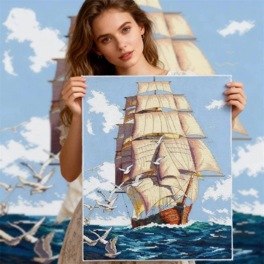 2026 New Hand Embroidery Kit DIY Needlework Seascape Sailboat Needlecraft For Beginner Thread Cross Stitch Artcraft Home Decor
2026 New Hand Embroidery Kit DIY Needlework Seascape Sailboat Needlecraft For Beginner Thread Cross Stitch Artcraft Home Decor