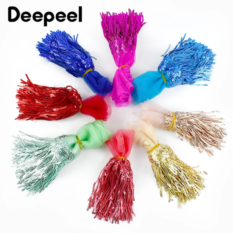 5Yards 18cm Sequins Fringes Tassel Dress Clothes Lace Trim Decorative Trimmings Stitching Fringe Tassels DIY Sewing Accessories
5Yards 18cm Sequins Fringes Tassel Dress Clothes Lace Trim Decorative Trimmings Stitching Fringe Tassels DIY Sewing Accessories