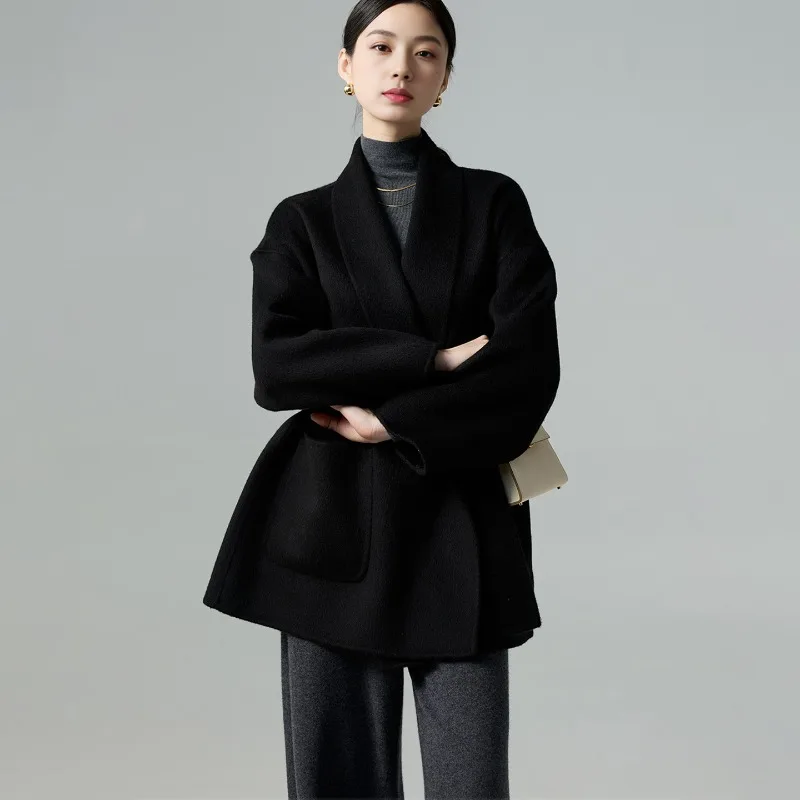 Мужское двустороннее пальто, женское осенне-зимнее укороченное пальто с зауженной талией
Мужское двустороннее пальто, женское осенне-зимнее укороченное пальто с зауженной талией