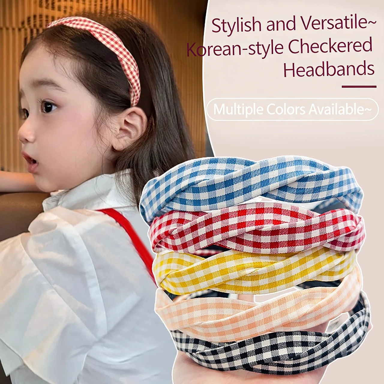 Children Checkered Hair Hoops with Teeth Anti-Slip Hairband Fashion Girl Headband Face-Framing Hair Accessory Kids Headwear Clip
Children Checkered Hair Hoops with Teeth Anti-Slip Hairband Fashion Girl Headband Face-Framing Hair Accessory Kids Headwear Clip