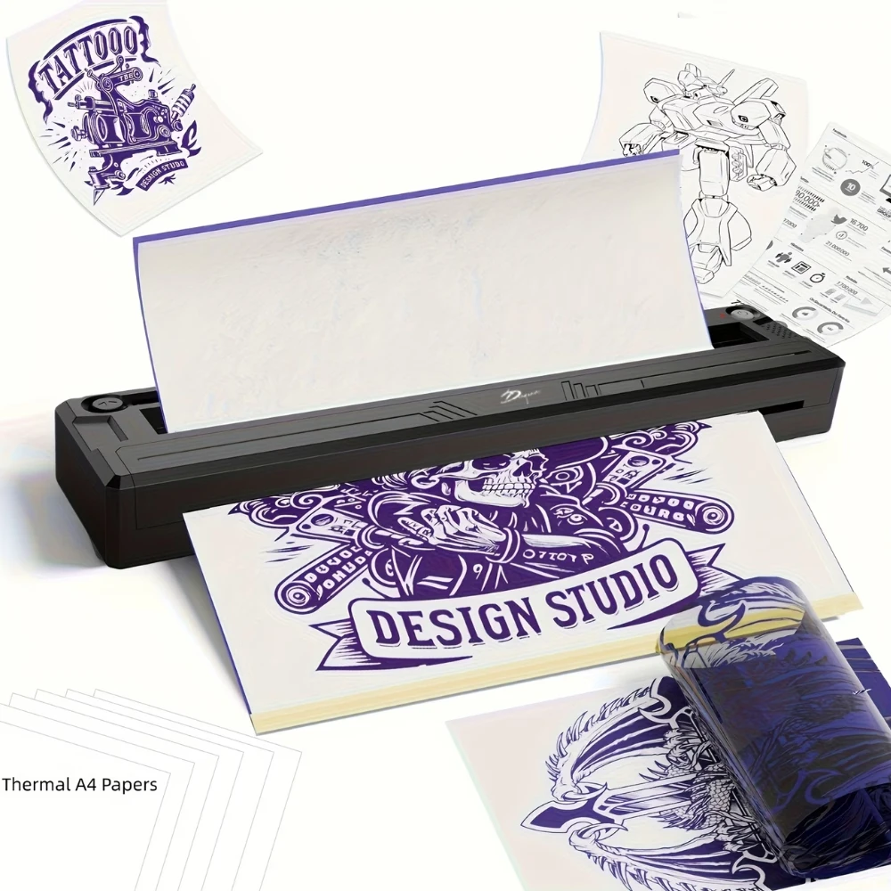 Беспроводной принтер для тату-трафаретов или термопринтер для тату-дизайнов с аккумулятором 1500 мАч, совместимый со смартфонами и ПК
Беспроводной принтер для тату-трафаретов или термопринтер для тату-дизайнов с аккумулятором 1500 мАч, совместимый со смартфонами и ПК