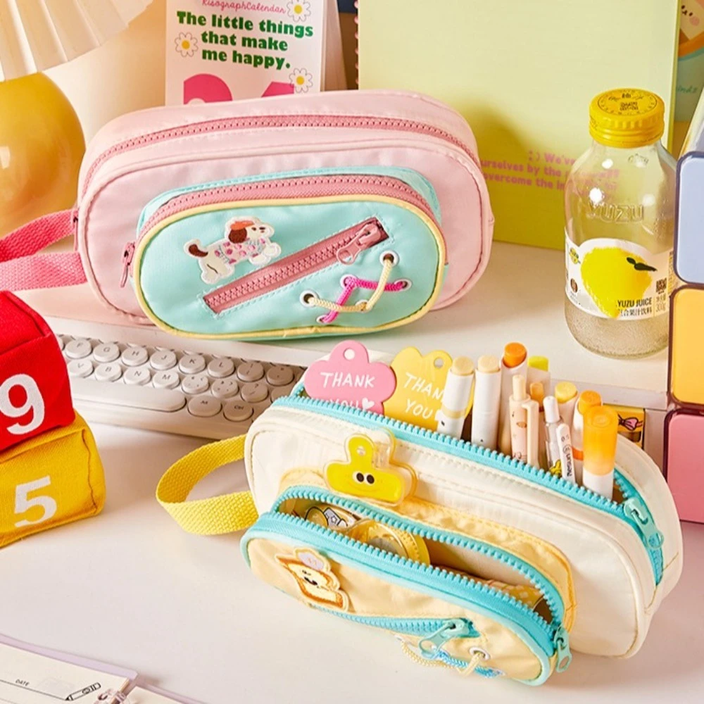 Cartoon 3 Layers Pencil Bag Aesthetic Canvas Large Capacity Pencil Bag Bread White Puppy Dog Handheld Stationery Storage Bag
Cartoon 3 Layers Pencil Bag Aesthetic Canvas Large Capacity Pencil Bag Bread White Puppy Dog Handheld Stationery Storage Bag