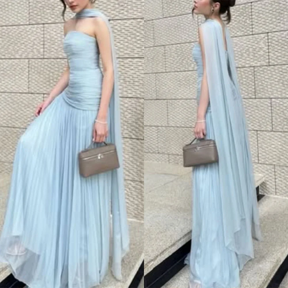 Customized Blue Strapless Floor Length Vestido De Casamento Convidados שמלת ערב לאירוע فساتين سهرة سعيد شارون Baroque Prom Robe
Customized Blue Strapless Floor Length Vestido De Casamento Convidados שמלת ערב לאירוע فساتين سهرة سعيد شارون Baroque Prom Robe