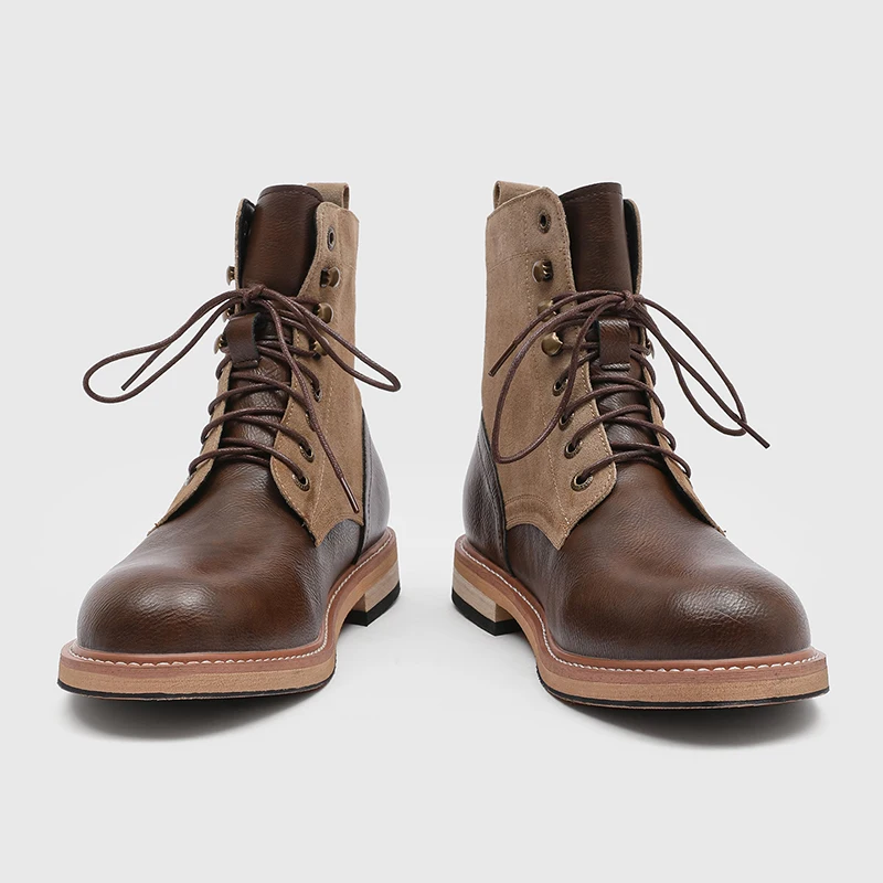 American Amikaji Retro Patchwork Men Workwear Boots Autumn New Color Blocked Casual High Top Motorcycle Boots
American Amikaji Retro Patchwork Men Workwear Boots Autumn New Color Blocked Casual High Top Motorcycle Boots