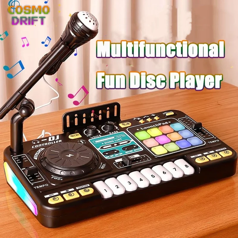 DJ-микшер, игрушка-проигрыватель с микрофоном, Bluetooth, музыкальная имитация клавиатуры, многофункциональный музыкальный инструмент, подарок для детей и мальчиков
DJ-микшер, игрушка-проигрыватель с микрофоном, Bluetooth, музыкальная имитация клавиатуры, многофункциональный музыкальный инструмент, подарок для детей и мальчиков