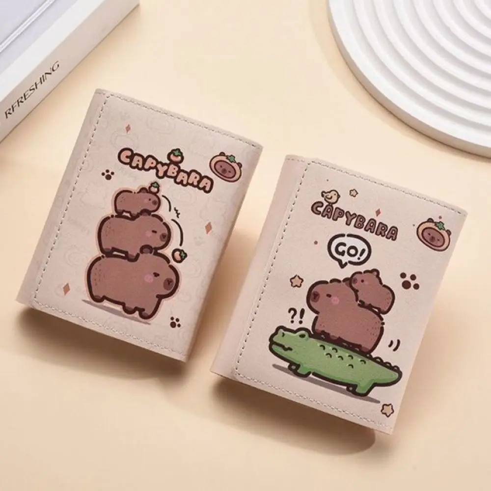 Cute PU Leather Capybara Wallet Cartoon Large Capacity Photo Card Bag Portable Foldable Coin Purse Girls
Cute PU Leather Capybara Wallet Cartoon Large Capacity Photo Card Bag Portable Foldable Coin Purse Girls