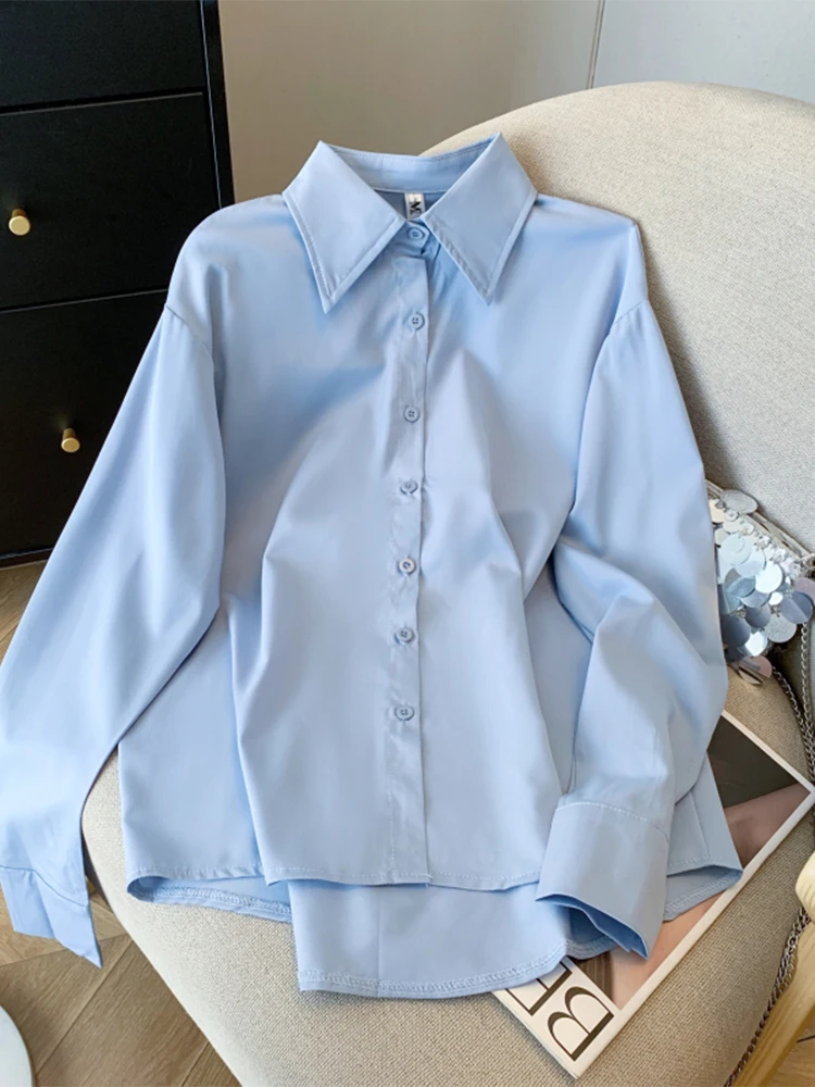 Women's Blue Shirts and Blouses Y2k 90s Vintage Korean Harajuku 2000s Elegant Long Sleeve Polo-Neck Shirt Trashy Clothes Autumn
Women's Blue Shirts and Blouses Y2k 90s Vintage Korean Harajuku 2000s Elegant Long Sleeve Polo-Neck Shirt Trashy Clothes Autumn
