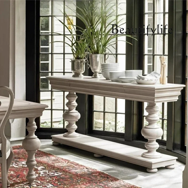 American entrance table European solid wood end view table ultra-thin wall living room sofa entrance entrance cabinet
American entrance table European solid wood end view table ultra-thin wall living room sofa entrance entrance cabinet