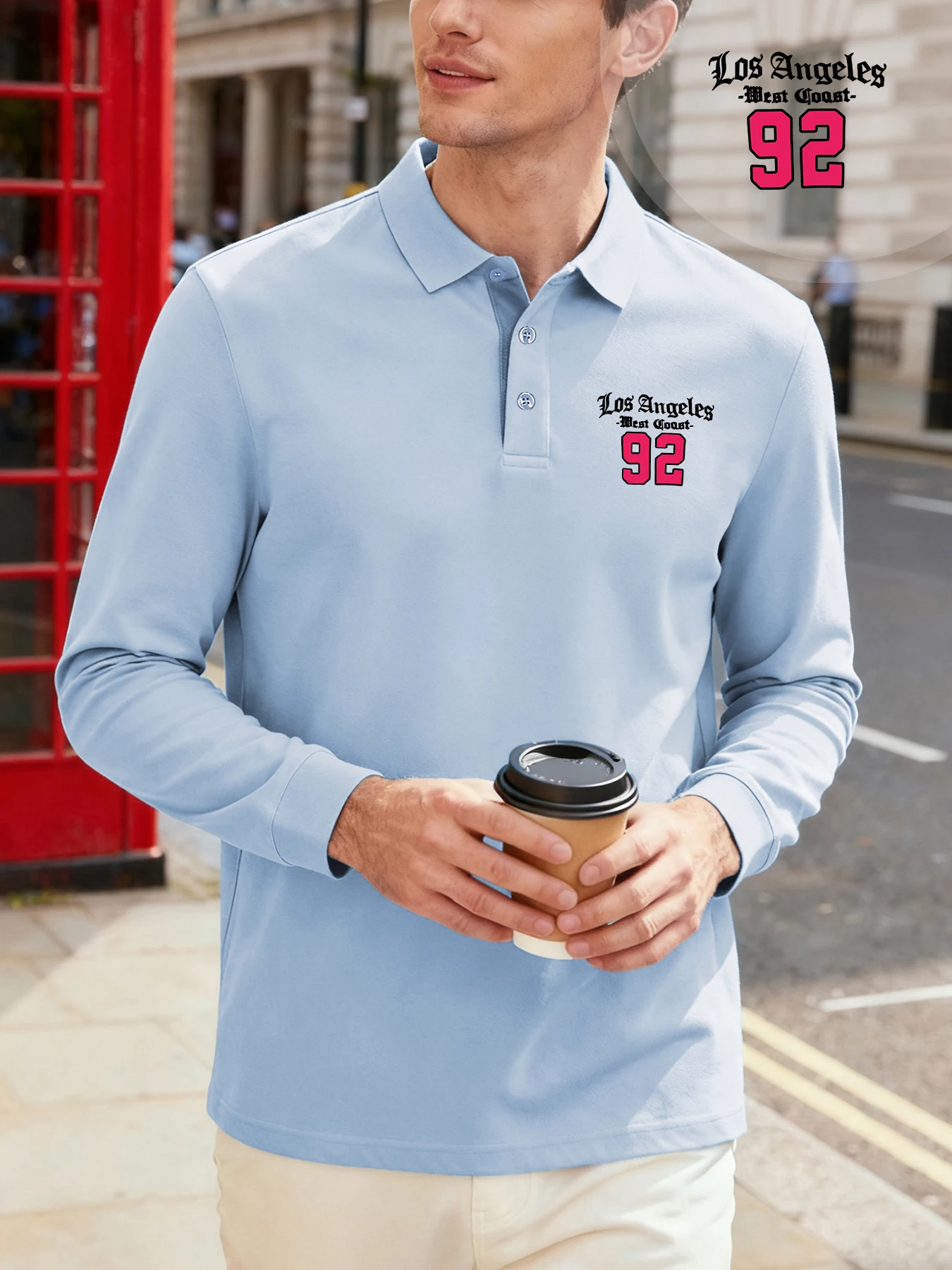 Рубашка-поло с принтом «Лос-Анджелес, западный берег 92, мужская осенняя базовая универсальная футболка, модный простой длинный рукав, джентльская деловая одежда
Рубашка-поло с принтом «Лос-Анджелес, западный берег 92, мужская осенняя базовая универсальная футболка, модный простой длинный рукав, джентльская деловая одежда