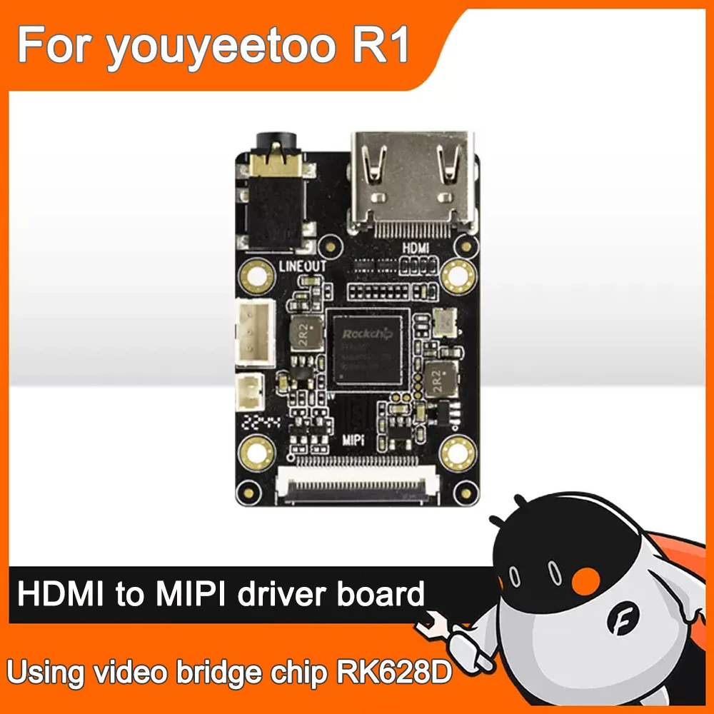 HDMI to MIPI CSI Driver Board 4K Video Signal Conversion RK628D Development Accessories For youyeetoo R1 Single Board Computer
HDMI to MIPI CSI Driver Board 4K Video Signal Conversion RK628D Development Accessories For youyeetoo R1 Single Board Computer