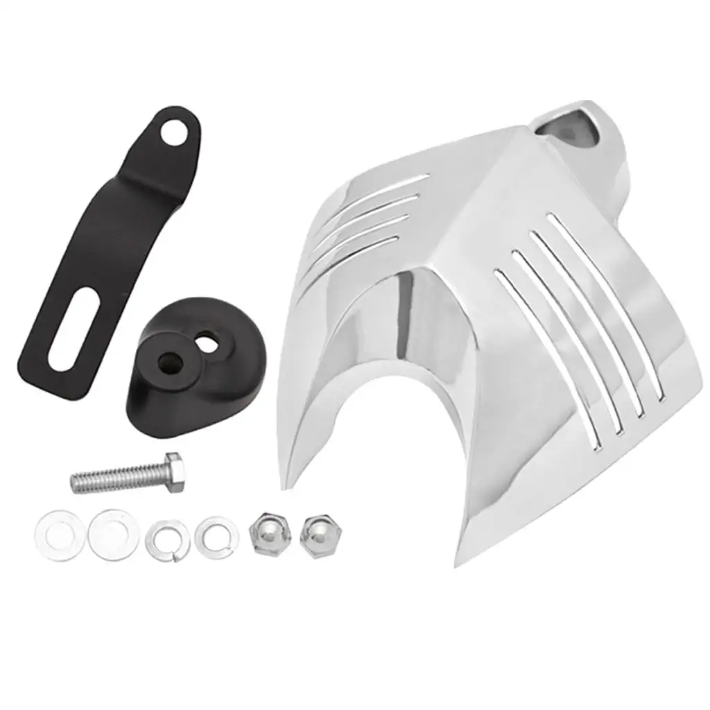 Motorcycle Accent Accessory V-Shield Horn Cover Protector for XL883 XL1200 Cruiser Chopper Bobber Cafe Racer
Motorcycle Accent Accessory V-Shield Horn Cover Protector for XL883 XL1200 Cruiser Chopper Bobber Cafe Racer