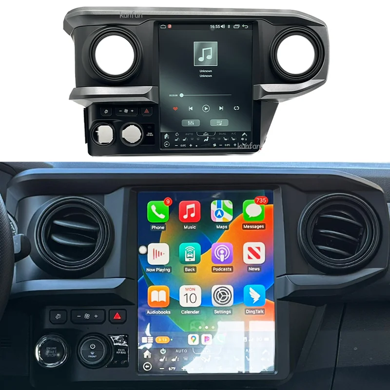 Android Auto Navigator с большим умным экраном Carplay для Toyota Tacoma 2016-2023 Tesla Style Radio с поддержкой Bluetooth, Wi-Fi, стерео 
Android Auto Navigator с большим умным экраном Carplay для Toyota Tacoma 2016-2023 Tesla Style Radio с поддержкой Bluetooth, Wi-Fi, стерео