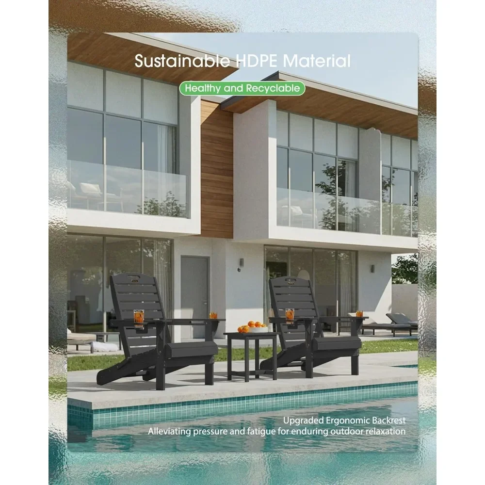 Folding Adirondack Chair HDPE All-Weather Adirondack Chairs with Cup Holder, Outdoor Fire Pit Chairs Lawn Chair for Deck Patio G
Folding Adirondack Chair HDPE All-Weather Adirondack Chairs with Cup Holder, Outdoor Fire Pit Chairs Lawn Chair for Deck Patio G