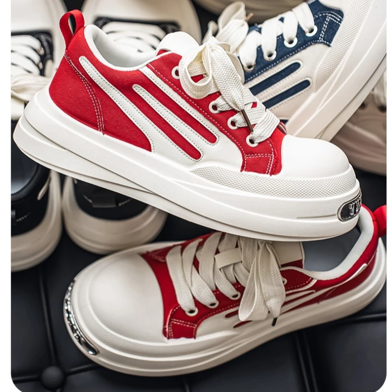 New Shoes for Men Canvas Casual Platform Shoes Youth Street Cool Flat Skateboard Shoes Chunky Sneaker
New Shoes for Men Canvas Casual Platform Shoes Youth Street Cool Flat Skateboard Shoes Chunky Sneaker