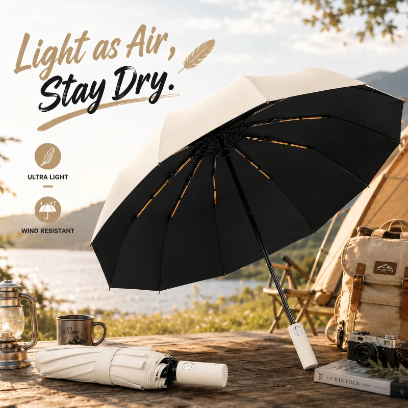24-Bone Automatic Windproof Umbrella, Thickened Reinforced Frame, UV Protection Sun & Rain Umbrella
24-Bone Automatic Windproof Umbrella, Thickened Reinforced Frame, UV Protection Sun & Rain Umbrella