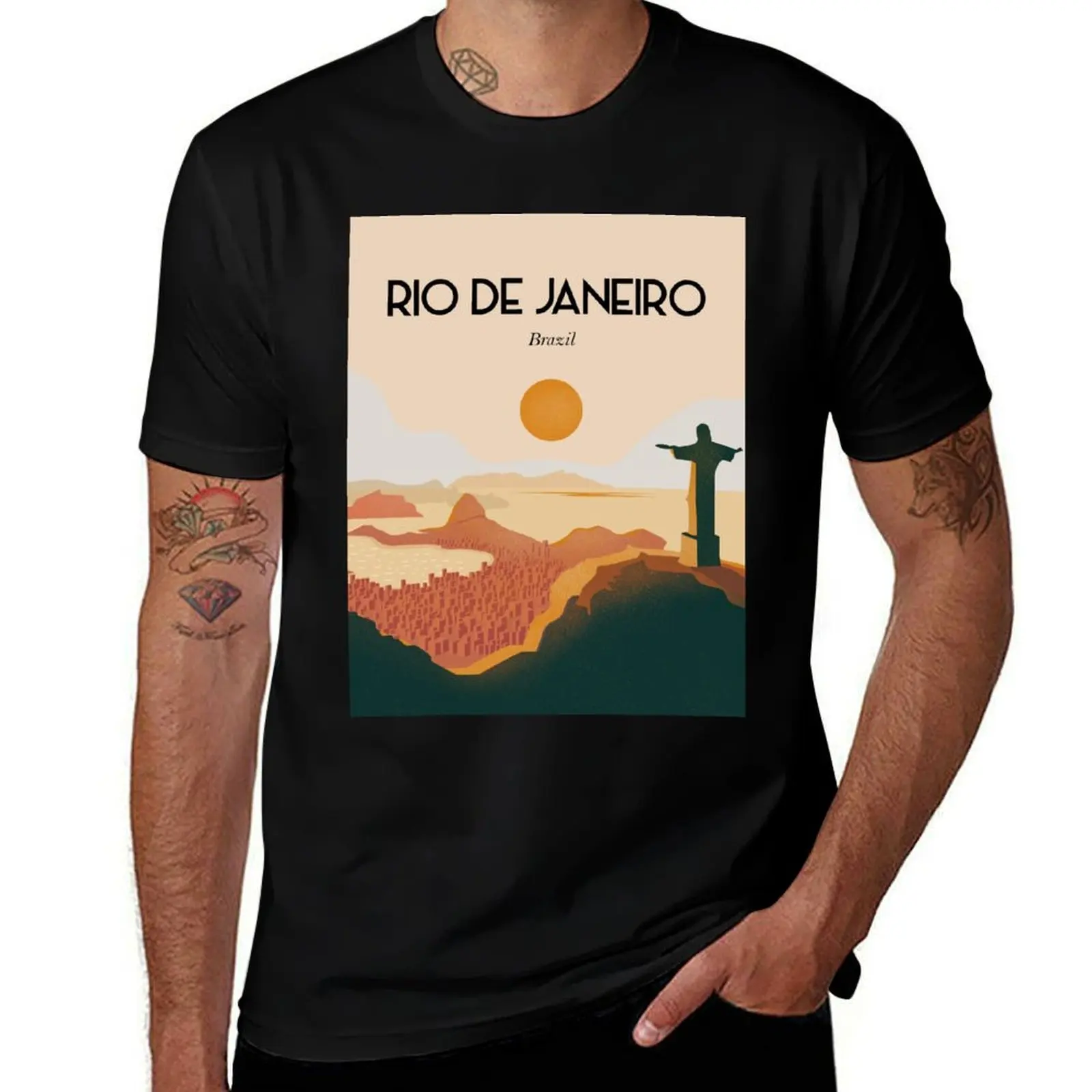 Rio de janeiro vintage travel poster T-Shirt man clothes customs croswit shirt man oversized graphic tee plus size men clothing
Rio de janeiro vintage travel poster T-Shirt man clothes customs croswit shirt man oversized graphic tee plus size men clothing