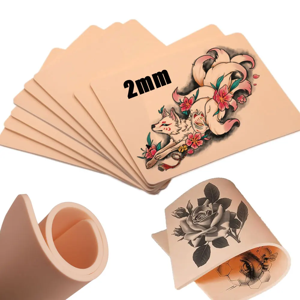 2MM Tattoo Practice Skin Soft Silicone Double Sides Tattoo Fake Skin Blank Tattoo Skin for Permanent Makeup Tattoo Skins Supply
2MM Tattoo Practice Skin Soft Silicone Double Sides Tattoo Fake Skin Blank Tattoo Skin for Permanent Makeup Tattoo Skins Supply