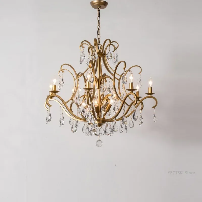 GHEUVNJ American style minimalist crystal chandelier, personalized French restaurant light, double-layer villa hall light, bedr
GHEUVNJ American style minimalist crystal chandelier, personalized French restaurant light, double-layer villa hall light, bedr