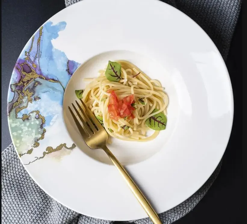 Nordic Pasta Plate Restaurant Sushi Salad Steak Ceramic Home Round Afternoon Tea Dessert Cake Tableware
Nordic Pasta Plate Restaurant Sushi Salad Steak Ceramic Home Round Afternoon Tea Dessert Cake Tableware
