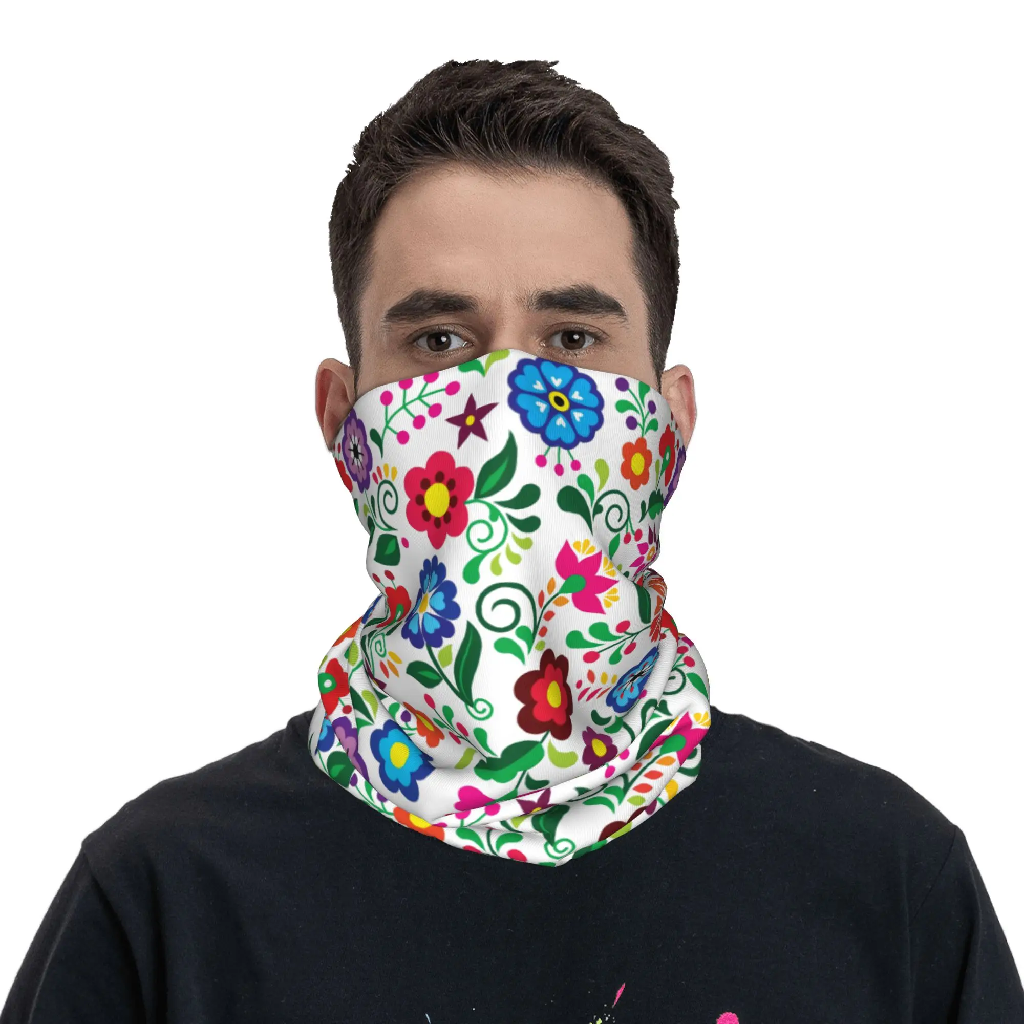 Colourful Floral Mexican Flowers Neck Gaiter Women Men Windproof Winter Bandana Scarf for Hiking
Colourful Floral Mexican Flowers Neck Gaiter Women Men Windproof Winter Bandana Scarf for Hiking