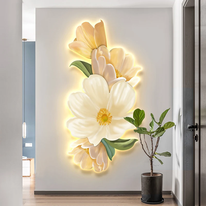 Entrance porch decoration mural warm flower modeling led atmosphere light painting corridor corridor living room mural light
Entrance porch decoration mural warm flower modeling led atmosphere light painting corridor corridor living room mural light