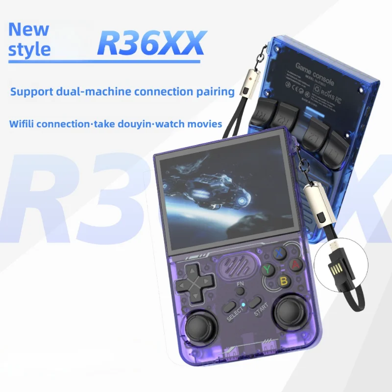 R36XX Handheld Retro Game Console Linux System 3.5 Inch IPS Screen Portable Pocket Video Player Wi-Fi Games Kid Gift 64GB 128GB
R36XX Handheld Retro Game Console Linux System 3.5 Inch IPS Screen Portable Pocket Video Player Wi-Fi Games Kid Gift 64GB 128GB