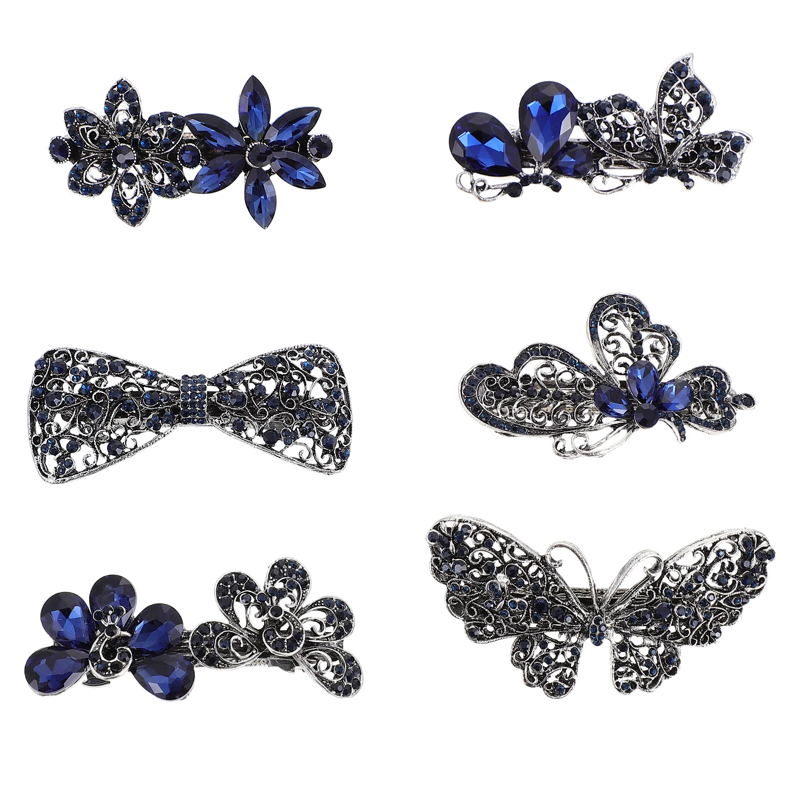 6pcs Vintage Hairpin Alloy Rhinestone Barrette Clips Girls Headdress Floral Decor Wedding Party Daily Life Elegant Accessories
6pcs Vintage Hairpin Alloy Rhinestone Barrette Clips Girls Headdress Floral Decor Wedding Party Daily Life Elegant Accessories