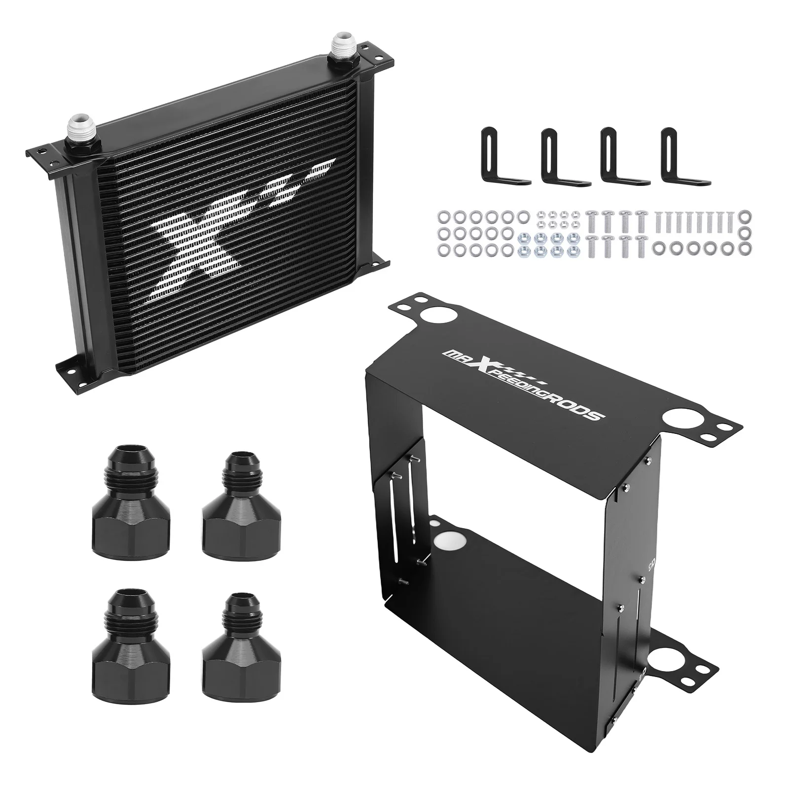 Universal Oil Cooler Kit 30-Row Aluminum Transmission Engine AN-10 with Fittings
Universal Oil Cooler Kit 30-Row Aluminum Transmission Engine AN-10 with Fittings