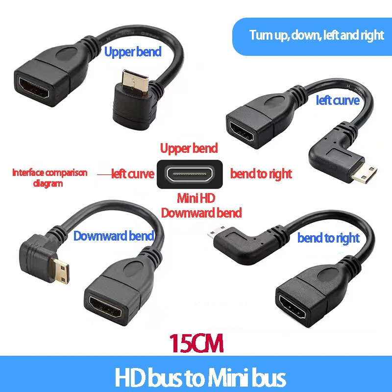 Mini HD HD Line Mini HD Male To Female Standard Adapter Line Small To Large Left And Right Bend Extension Short Line
Mini HD HD Line Mini HD Male To Female Standard Adapter Line Small To Large Left And Right Bend Extension Short Line
