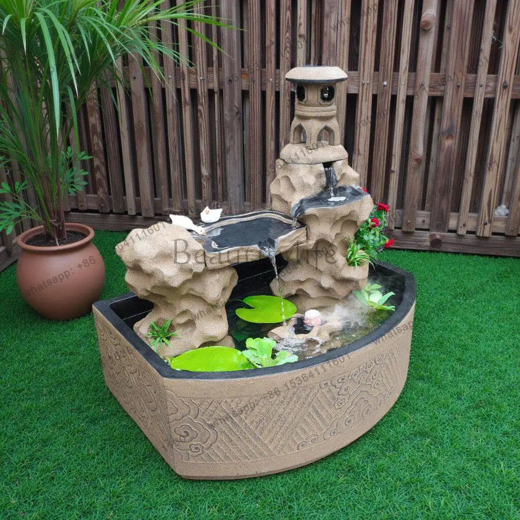 Fish Pond Rockery Circulating Water Courtyard Flowing Water Outdoor Water Landscape Fountain Fish Tank Landscaping Decoration
Fish Pond Rockery Circulating Water Courtyard Flowing Water Outdoor Water Landscape Fountain Fish Tank Landscaping Decoration